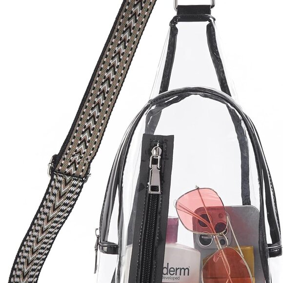 Clear Bag for Stadium Events Clear Purses for Women Stadium Crossbody Fanny Pack - Picture 1 of 6